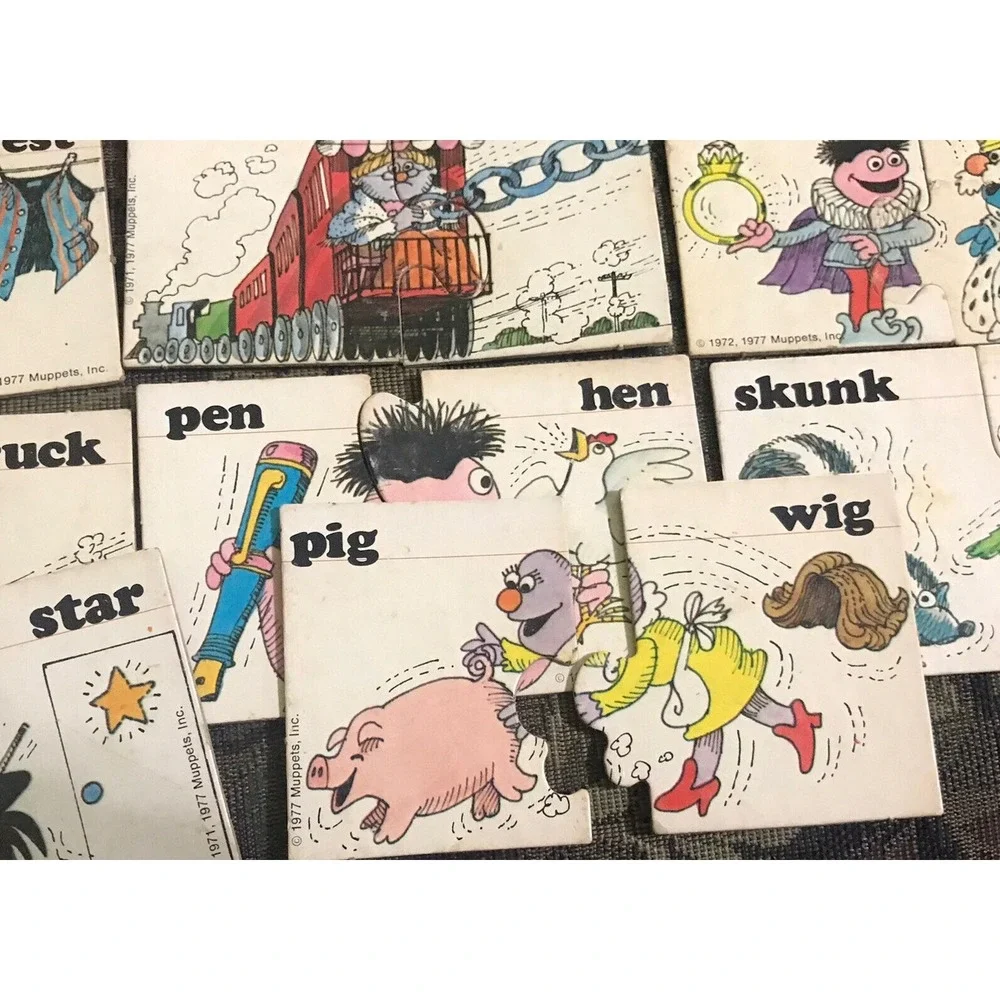 Vintage Sesame‎ Street Rhyming Cards 14 sets 1971